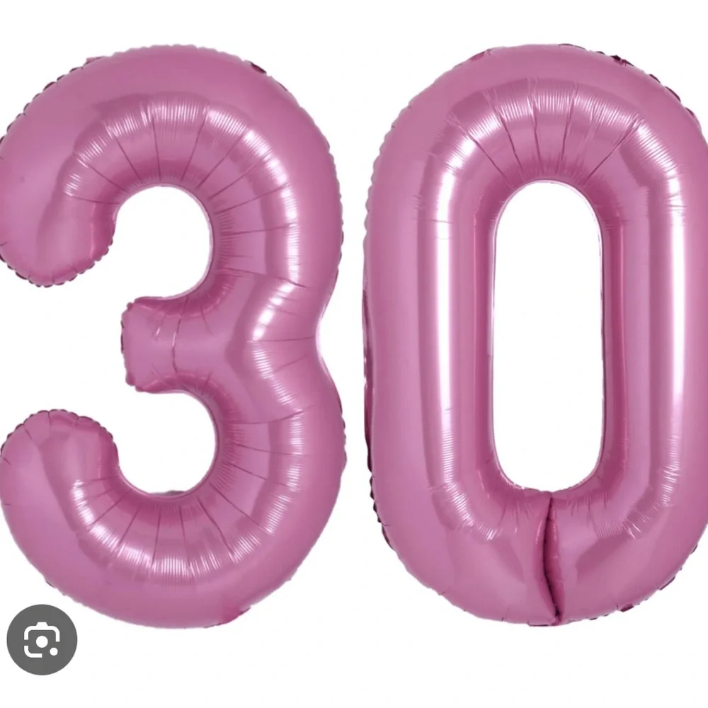 NWT 40” Macaron Pink #30 Balloons With Ribbon